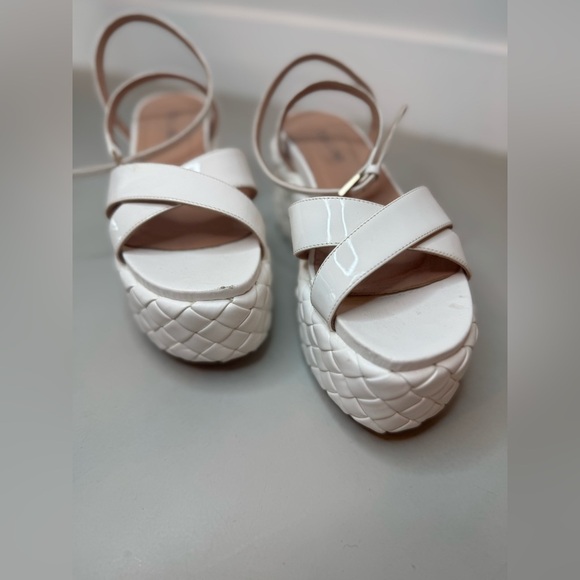 Pollini White Wedge Sandals – Size 7 – Made in Italy - Picture 15 of 17